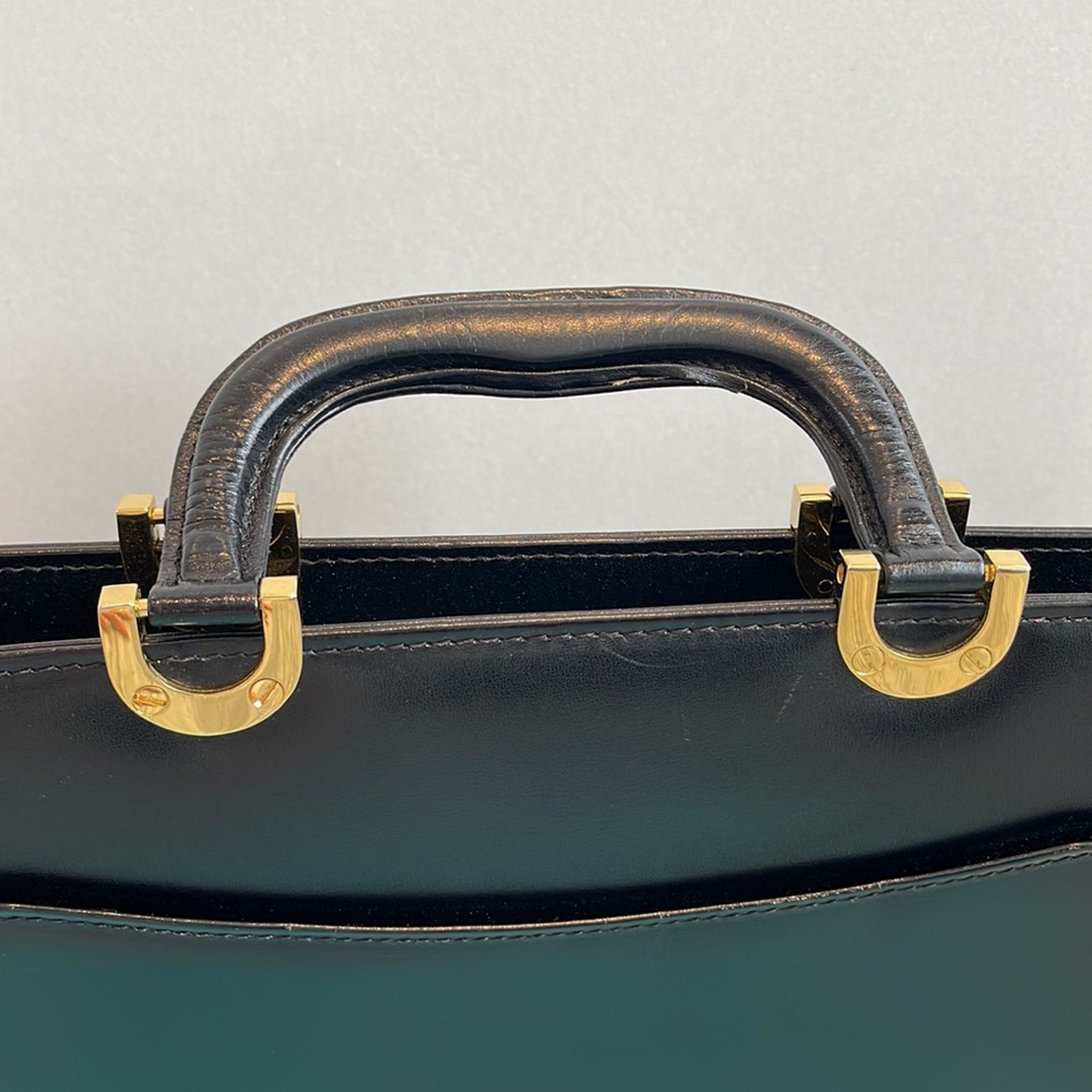 Authentic Tiffany Black Leather Briefcase - Picture 3 of 9